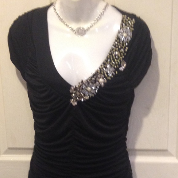 💕💕HOST PICKS 💕💕NWOT Blk dress with lining s:m(6) 65%cott,35%poly - Picture 2 of 4